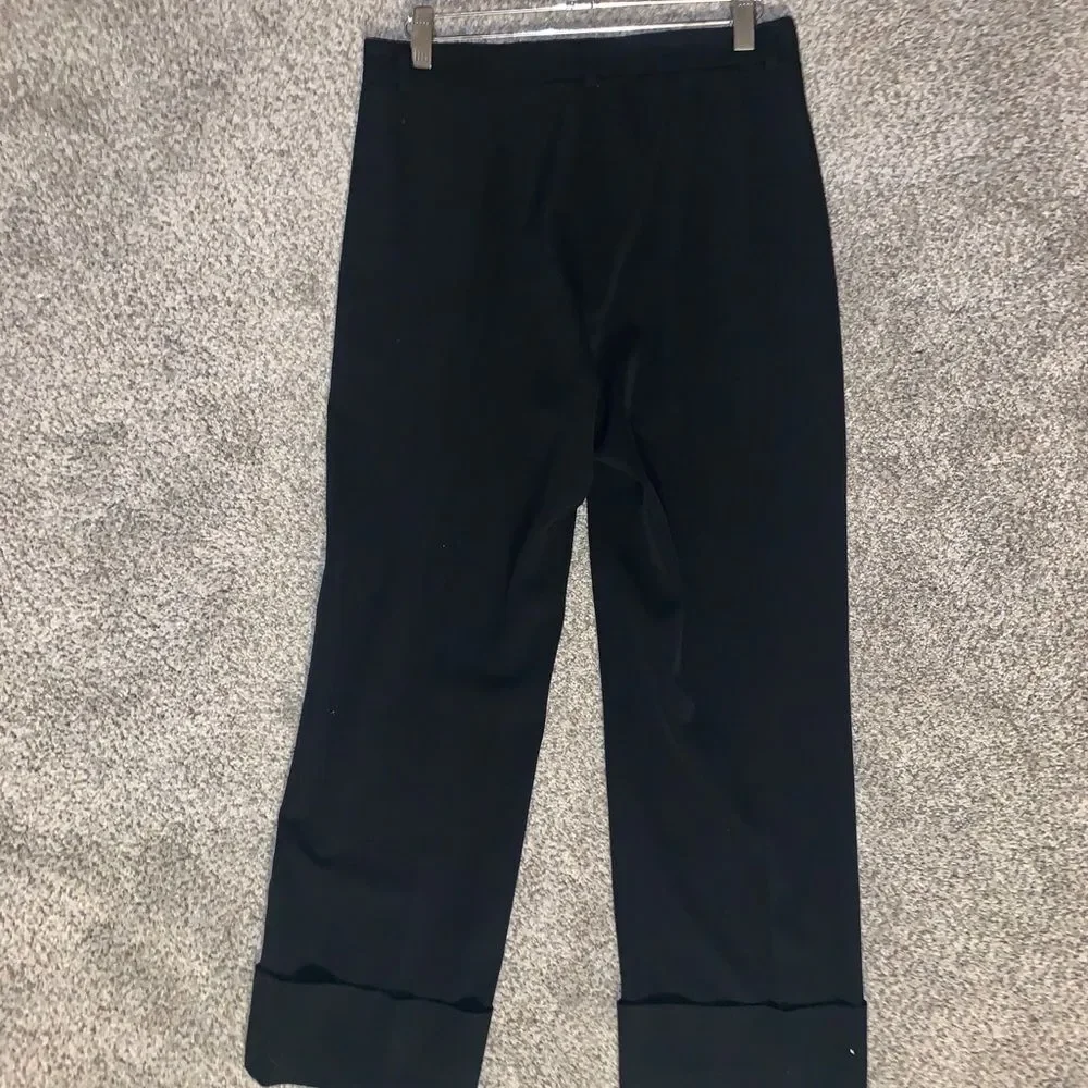 Angeline Kingsley Black Cropped Slacks